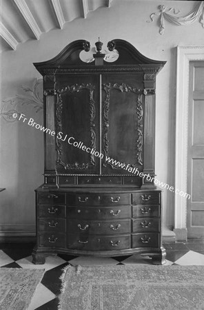 CASTLETOWN HOUSE  18TH CENTURY CABINET UNDER STAIRCASE